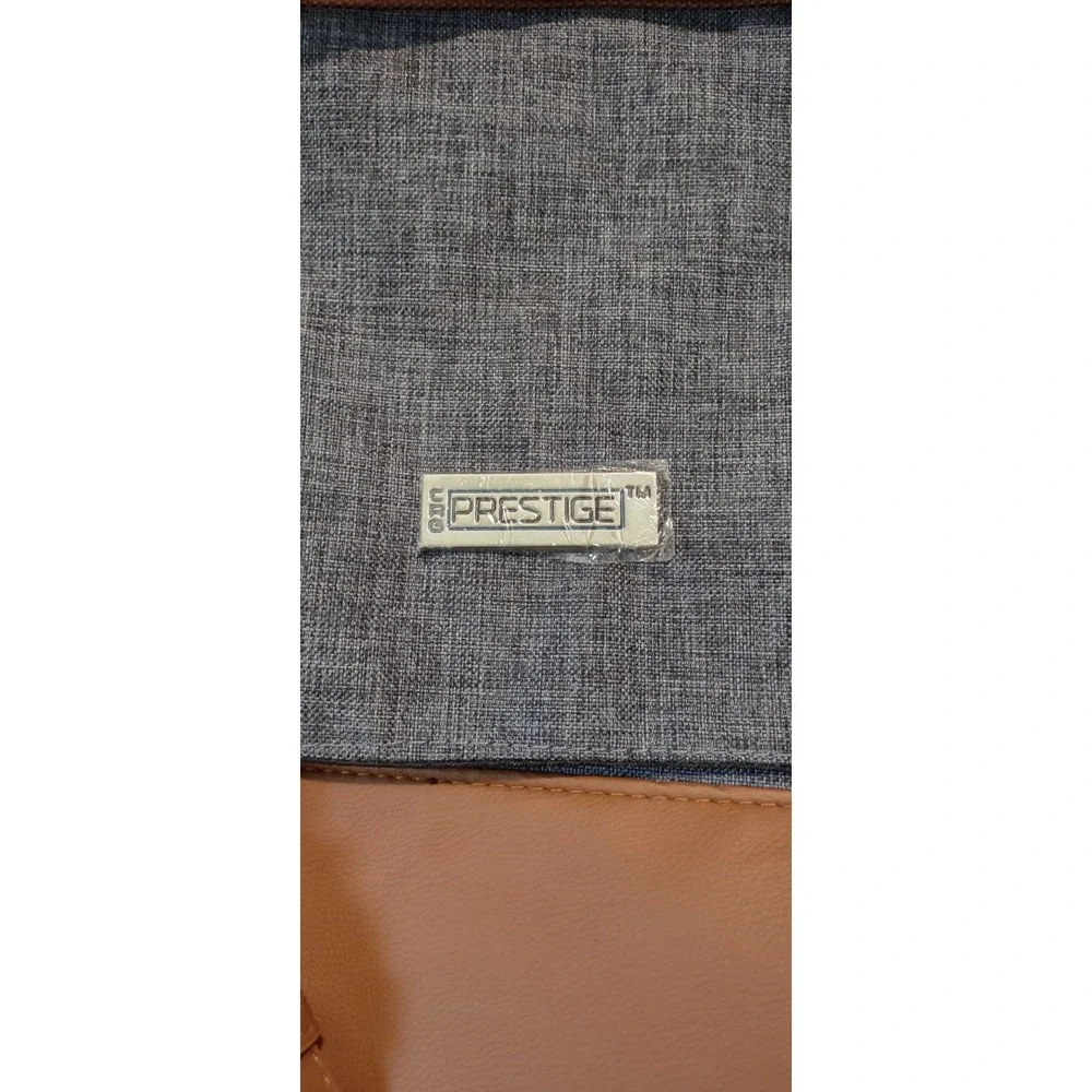 CRG Prestige Large Messenger Bag Grey Brown Carry On Medical Diaper‎ Bag 19x12